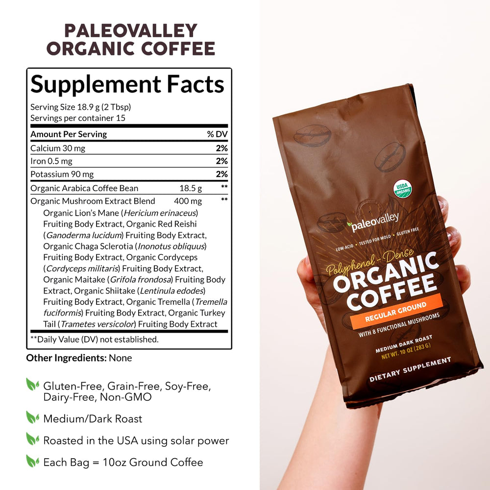 Paleovalley close-up of medium-dark roasted beans highlighting rich flavor