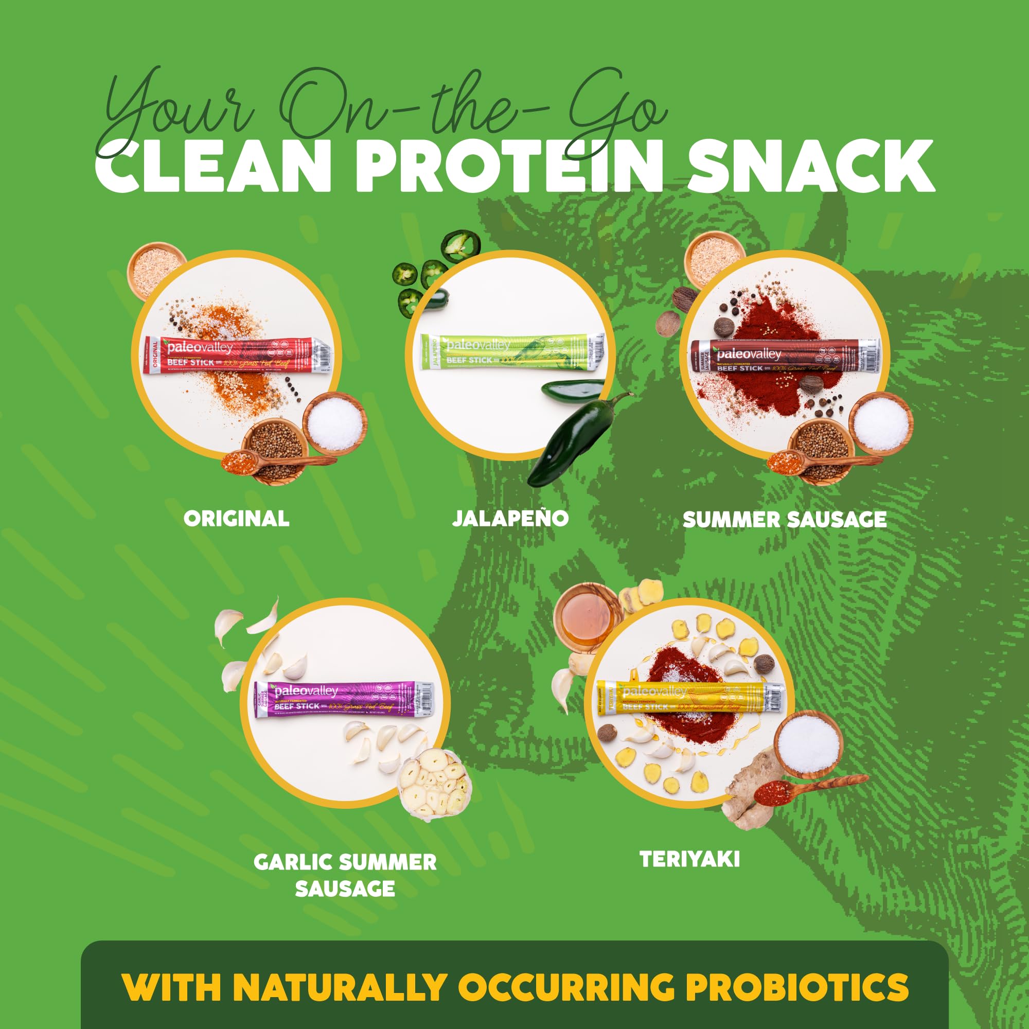Paleovalley nutrition facts and ingredient list emphasizing grass-finished sourcing