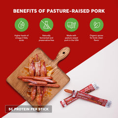 Paleovalley single open stick on plate ready to eat for quick protein