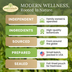 Palm Beach Medicinal Herbs brewed cup of hot mullein tea with steam, promoting a calming ritual