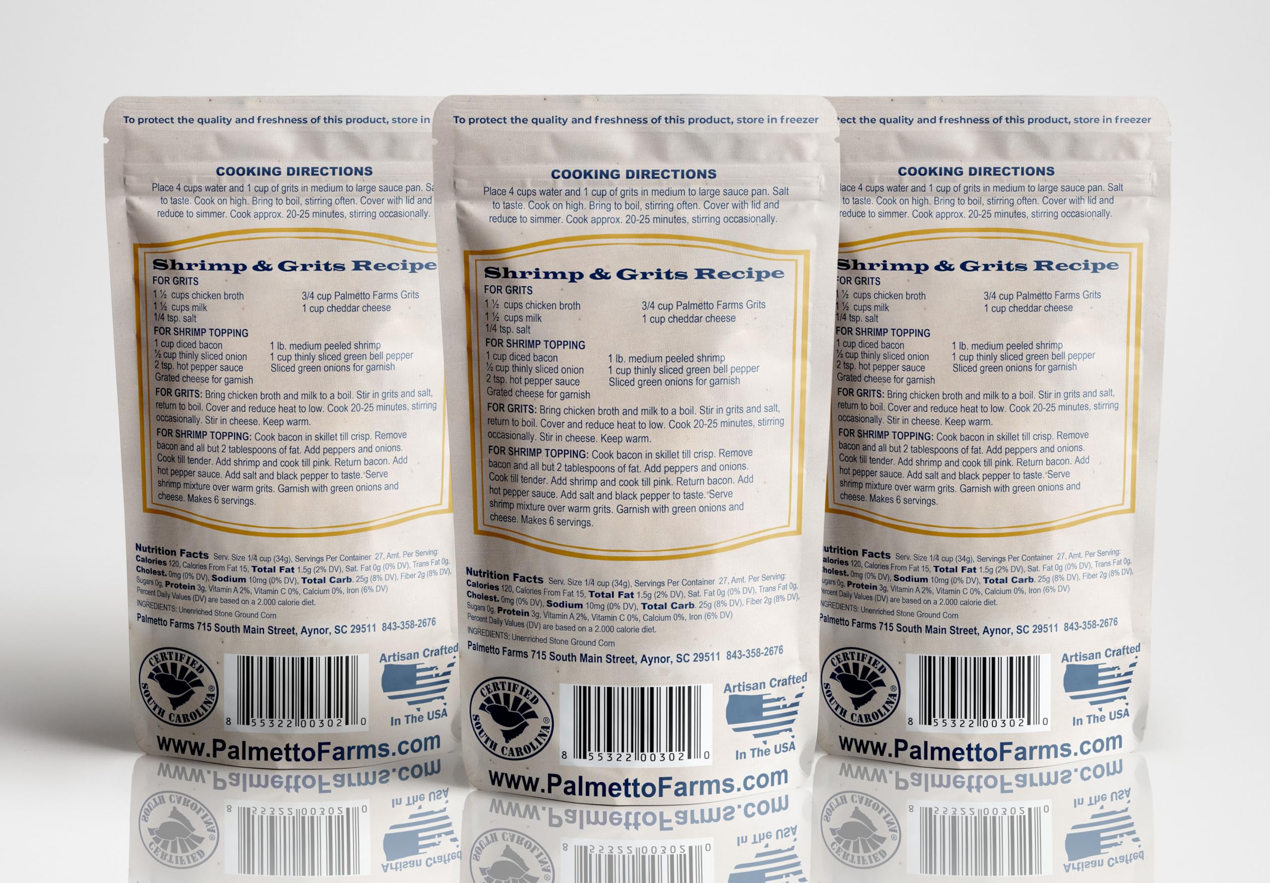 Palmetto Farms close-up texture reveals stone-ground specks and creamy consistency