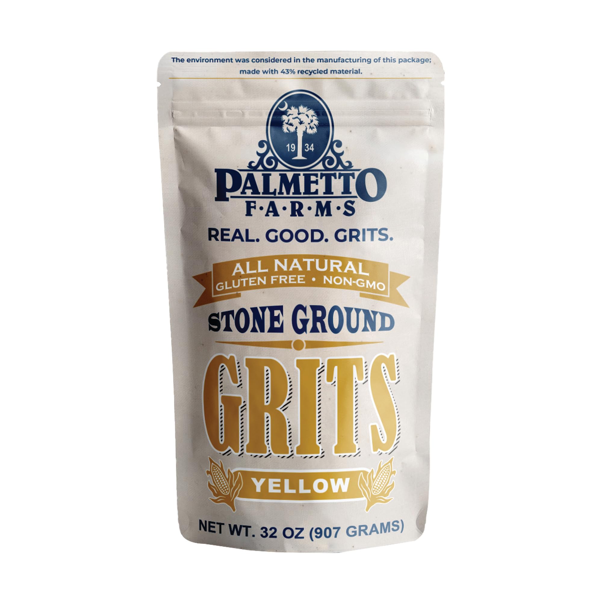 Palmetto Farms front packaging showing 32 oz bag and label, clear product identity
