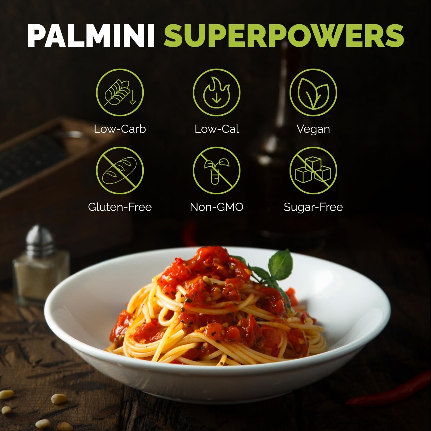 back label of Palmini pouch displaying nutrition and ingredient clarity