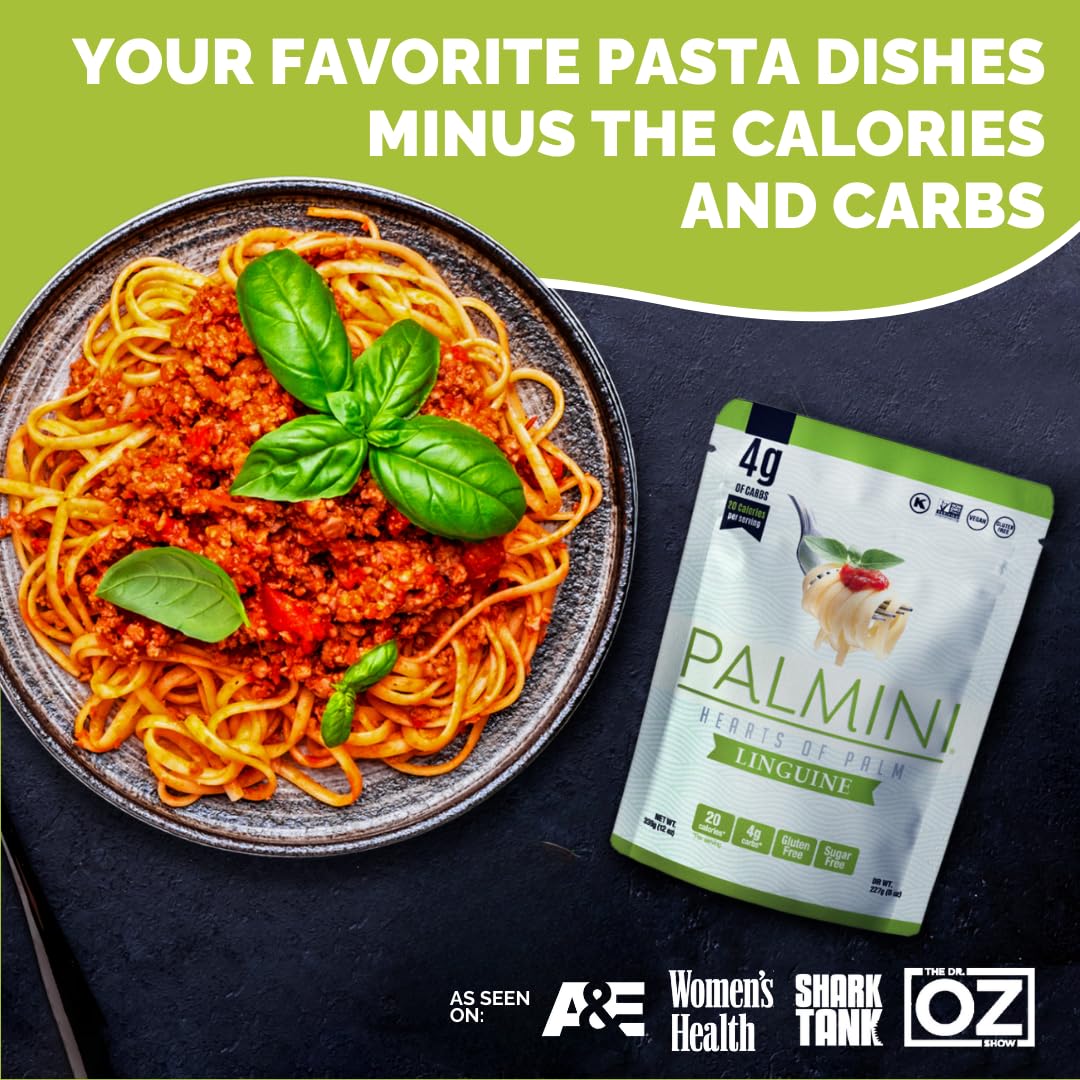 close-up of palmini linguine texture highlighting tender strands and low-carb appeal