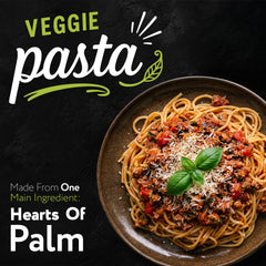 drained palmini linguine in strainer demonstrating easy prep and clean taste