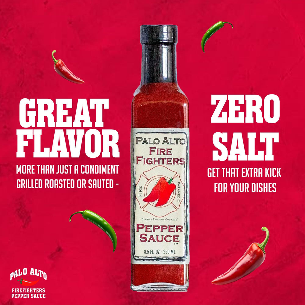Palo Alto Firefighters close-up label view highlighting award-winning flavor