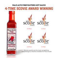 Palo Alto Firefighters drizzled on scrambled eggs for savory heat