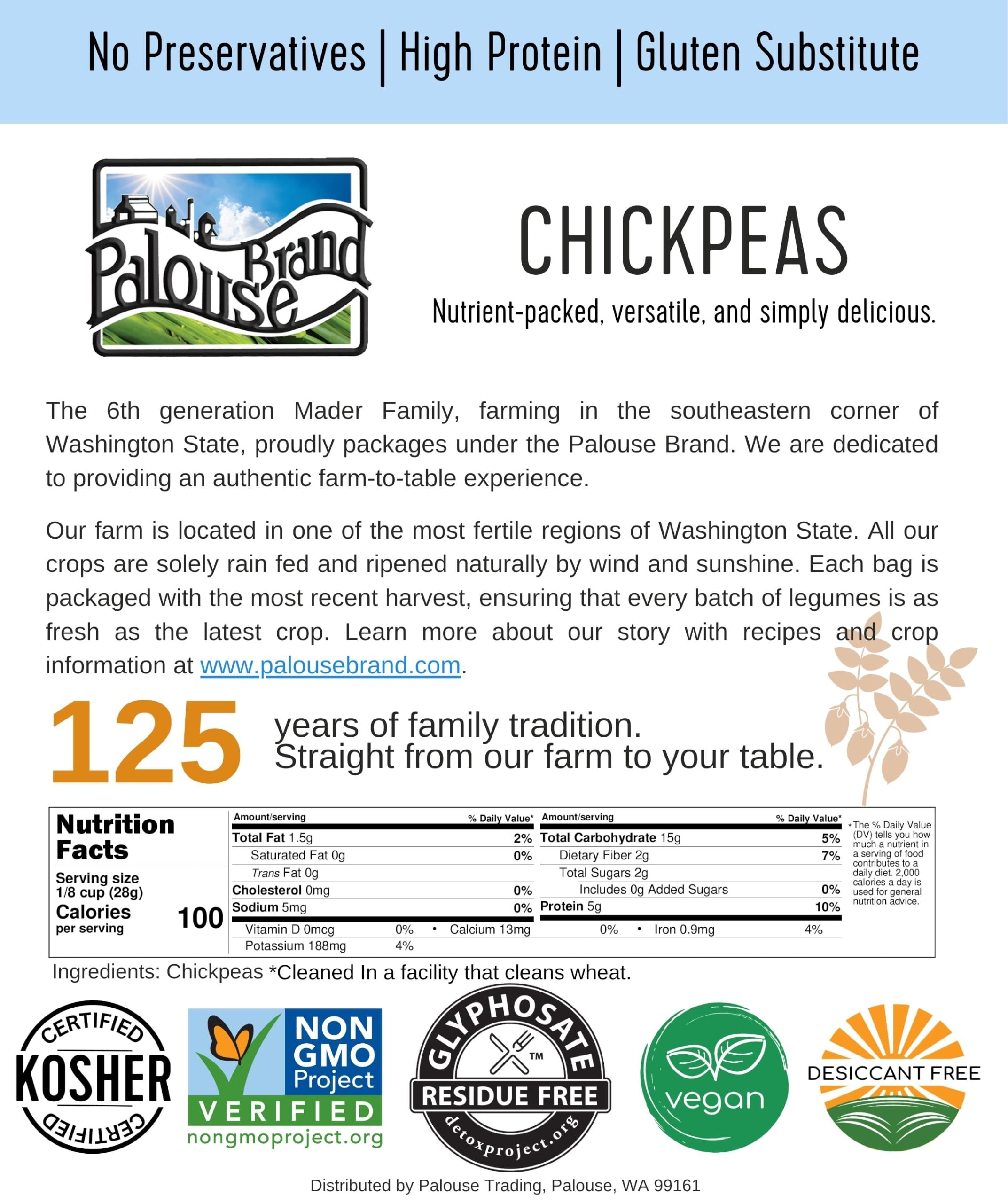 Palouse Brand chickpeas simmering in a pot for quick cooking