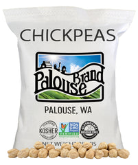 Palouse Brand front packaging showing 25 lb bulk bag and certification benefits