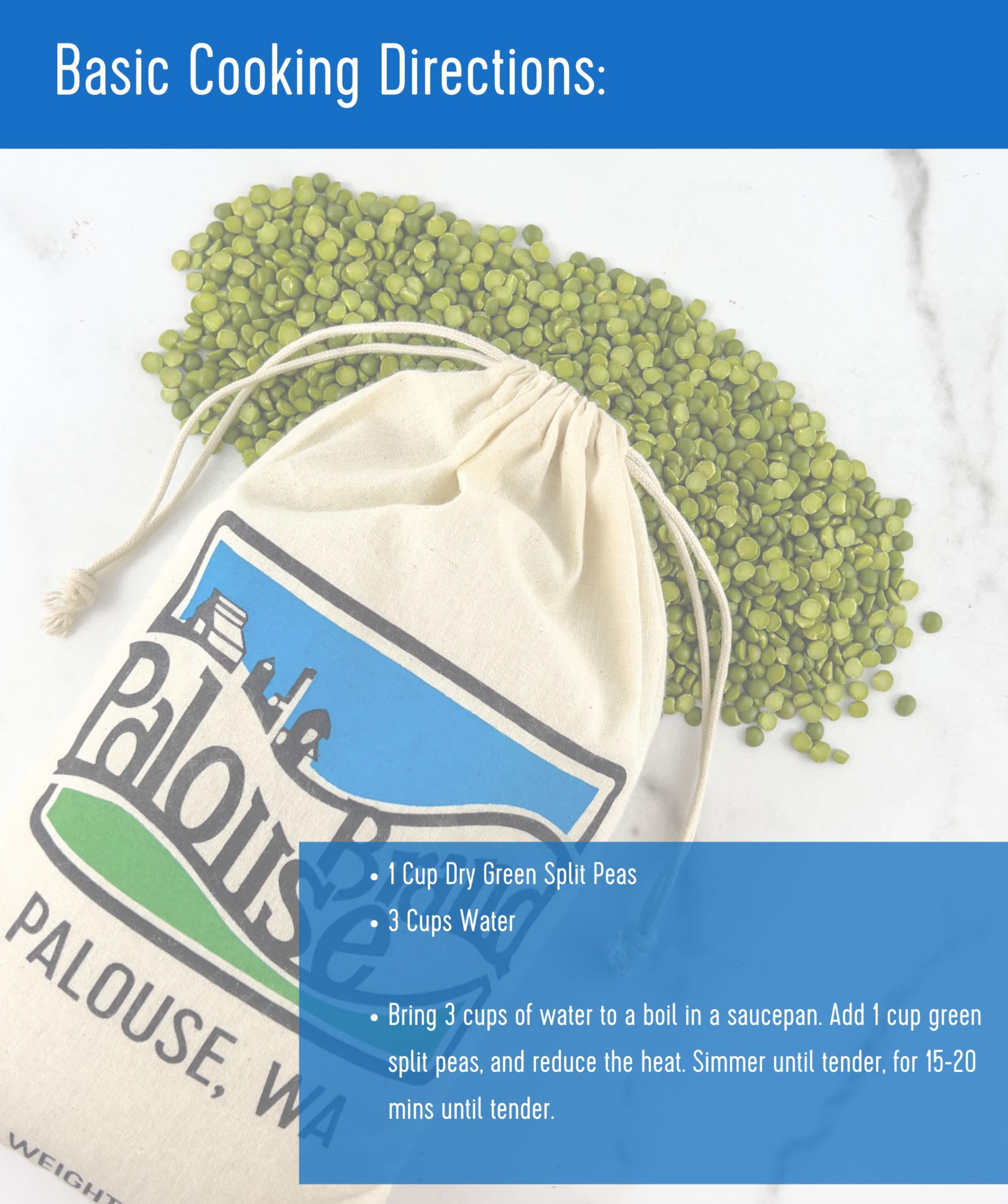 Palouse Brand sorting line showing triple-cleaned peas and safety control