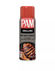 PAM front packaging showing two 5 oz cans and brand for easy grilling