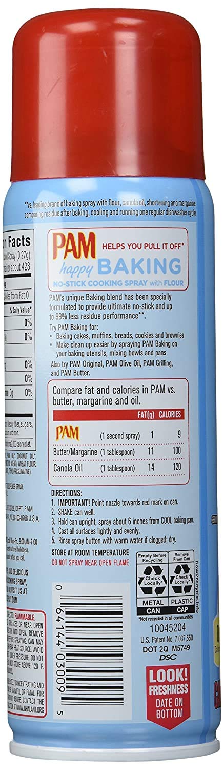 PAM label and nutrition closeup highlighting ingredient transparency benefit