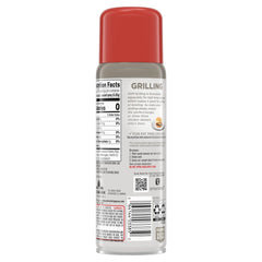 PAM sprayed on hot grill grates to prevent sticking and ease flipping