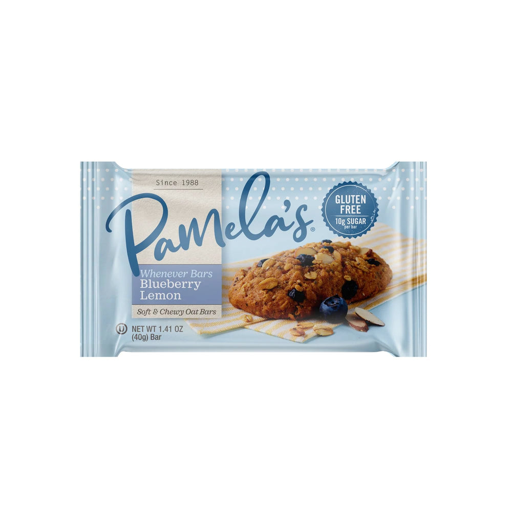 Pamela's label close-up with ingredient list and gluten-free claim