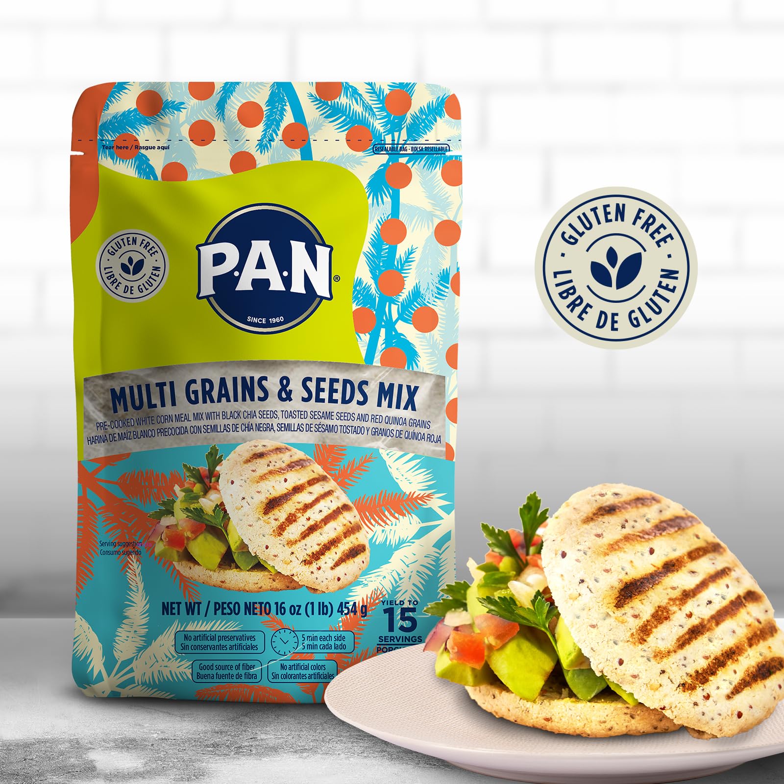 P.A.N. nutrition label close-up displaying gluten-free and Halal details