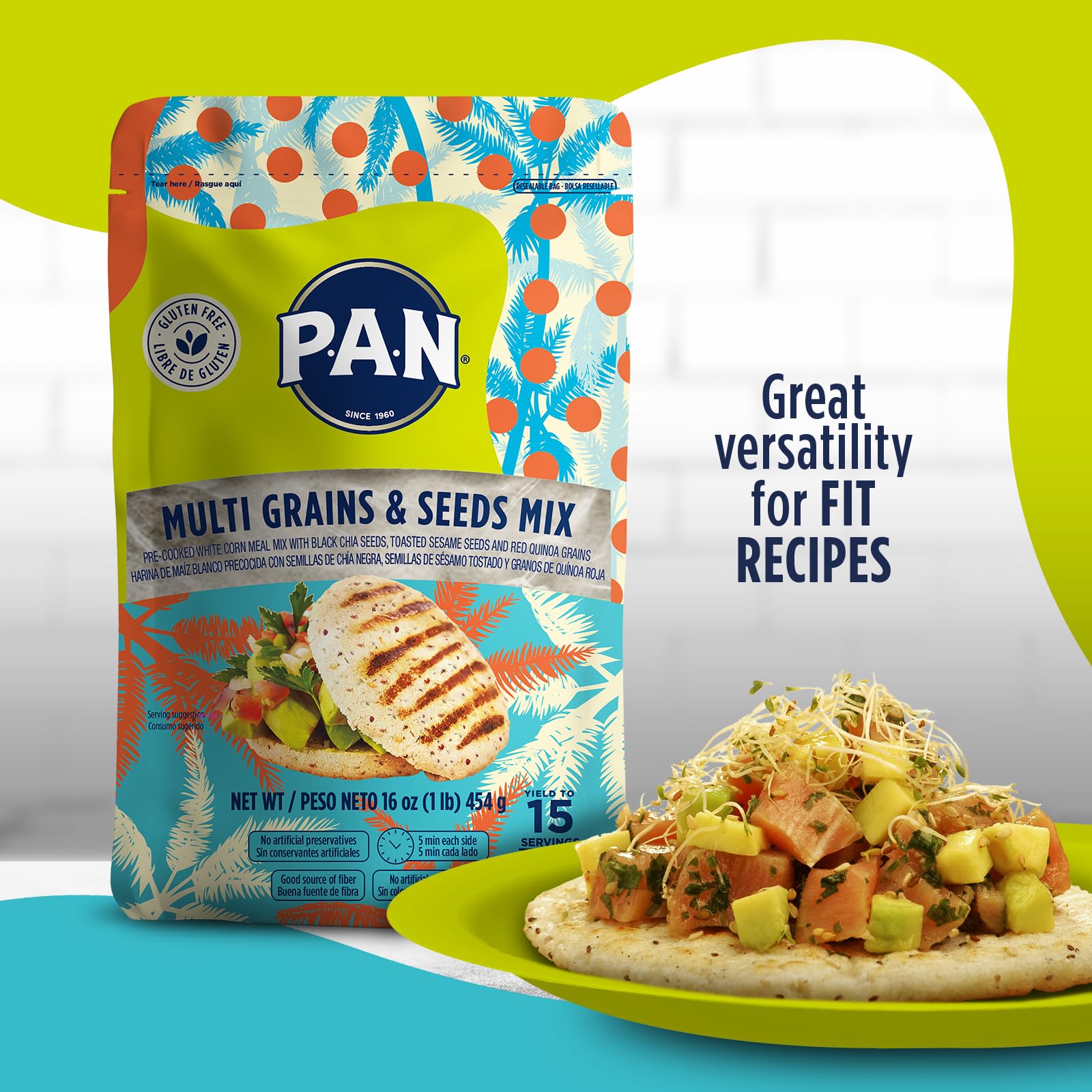 P.A.N. measuring cup portioning mix for quick meal prep guidance