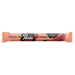 Panda licorice twists close-up highlighting natural strawberry color and chewy appeal