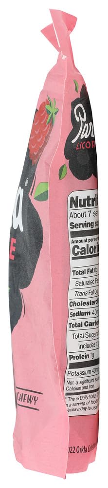 Panda licorice next to a ruler showing portion size and portability