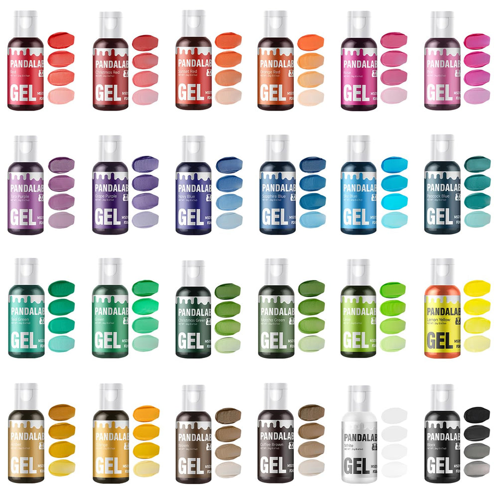 Pandalab front packaging showing 24 gel colors and brand clarity for easy selection