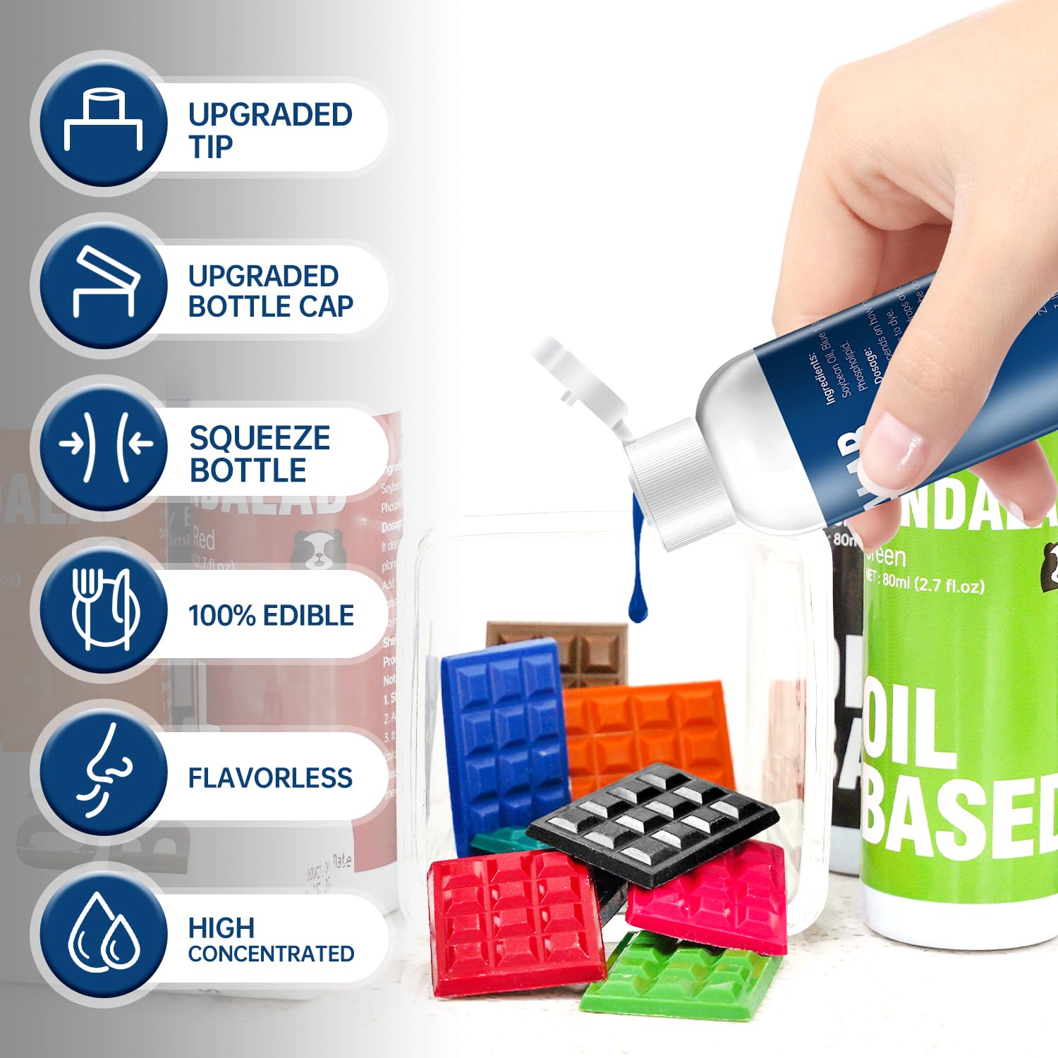 Pandalab nozzle close-up demonstrating precise drops for controlled coloring and minimal waste