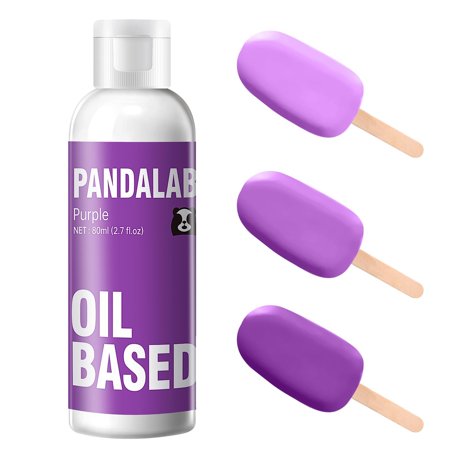 Pandalab purple front packaging showing clear label and bottle benefit of vivid color