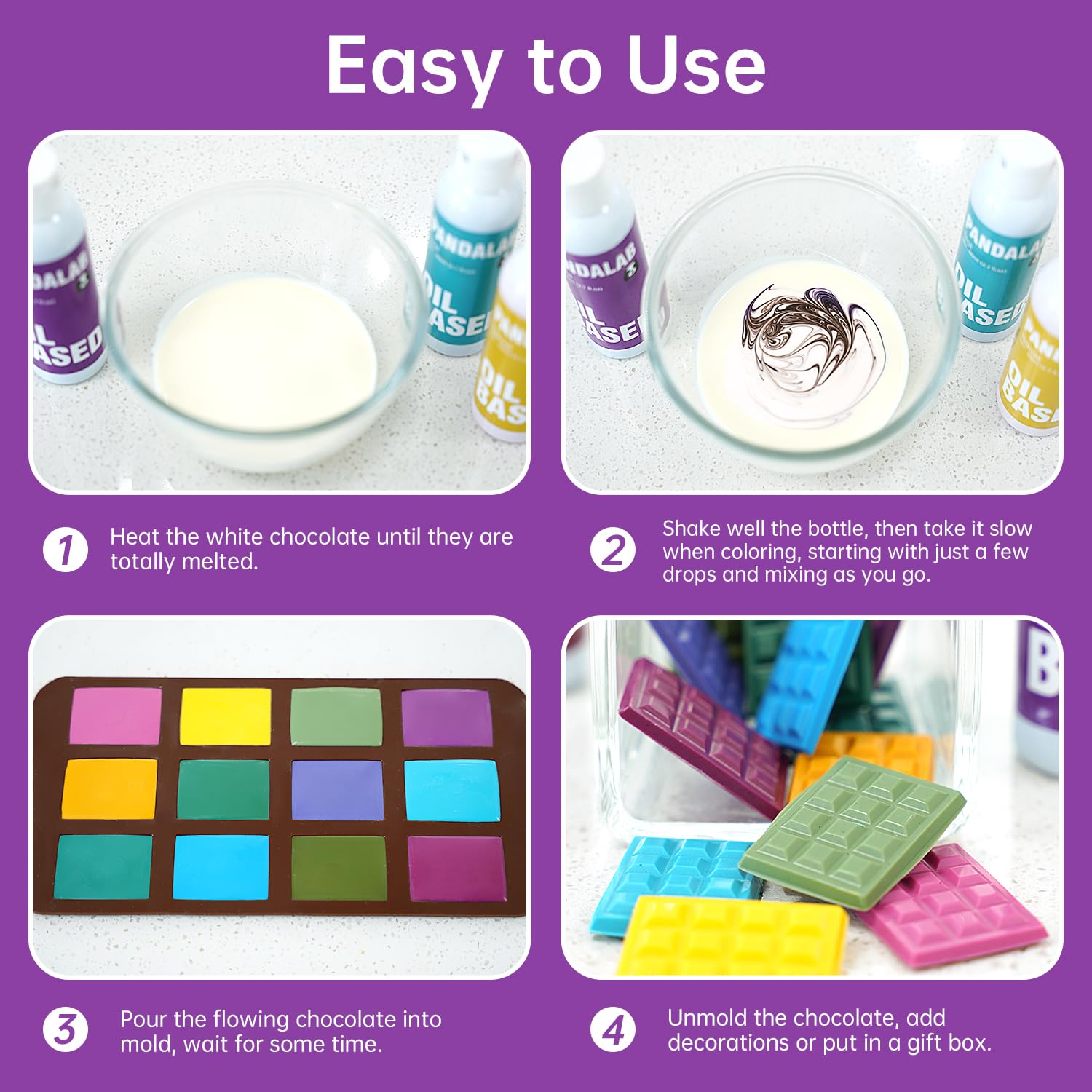 Pandalab purple bottle next to measuring spoon showing 80 ml size and usage benefit