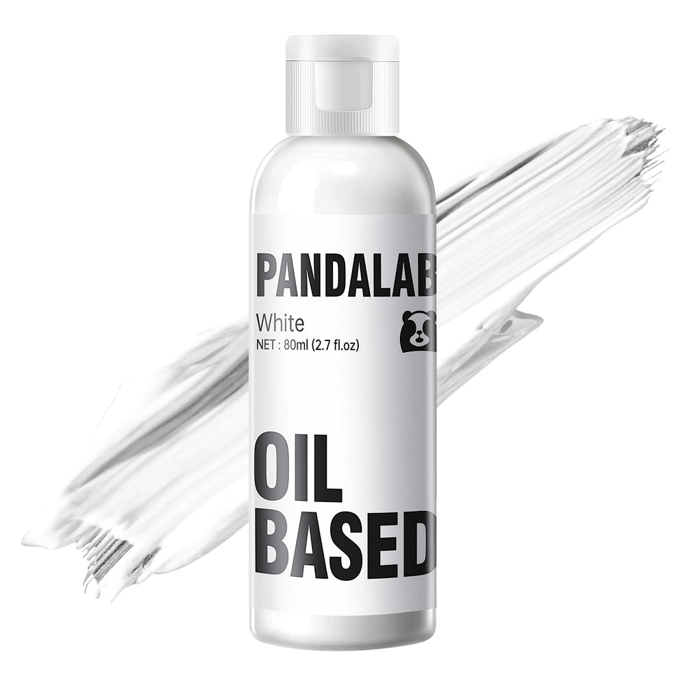 Pandalab white oil dye close-up texture demonstrating smooth pourability and consistency