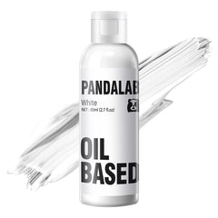 Pandalab white oil dye close-up texture demonstrating smooth pourability and consistency