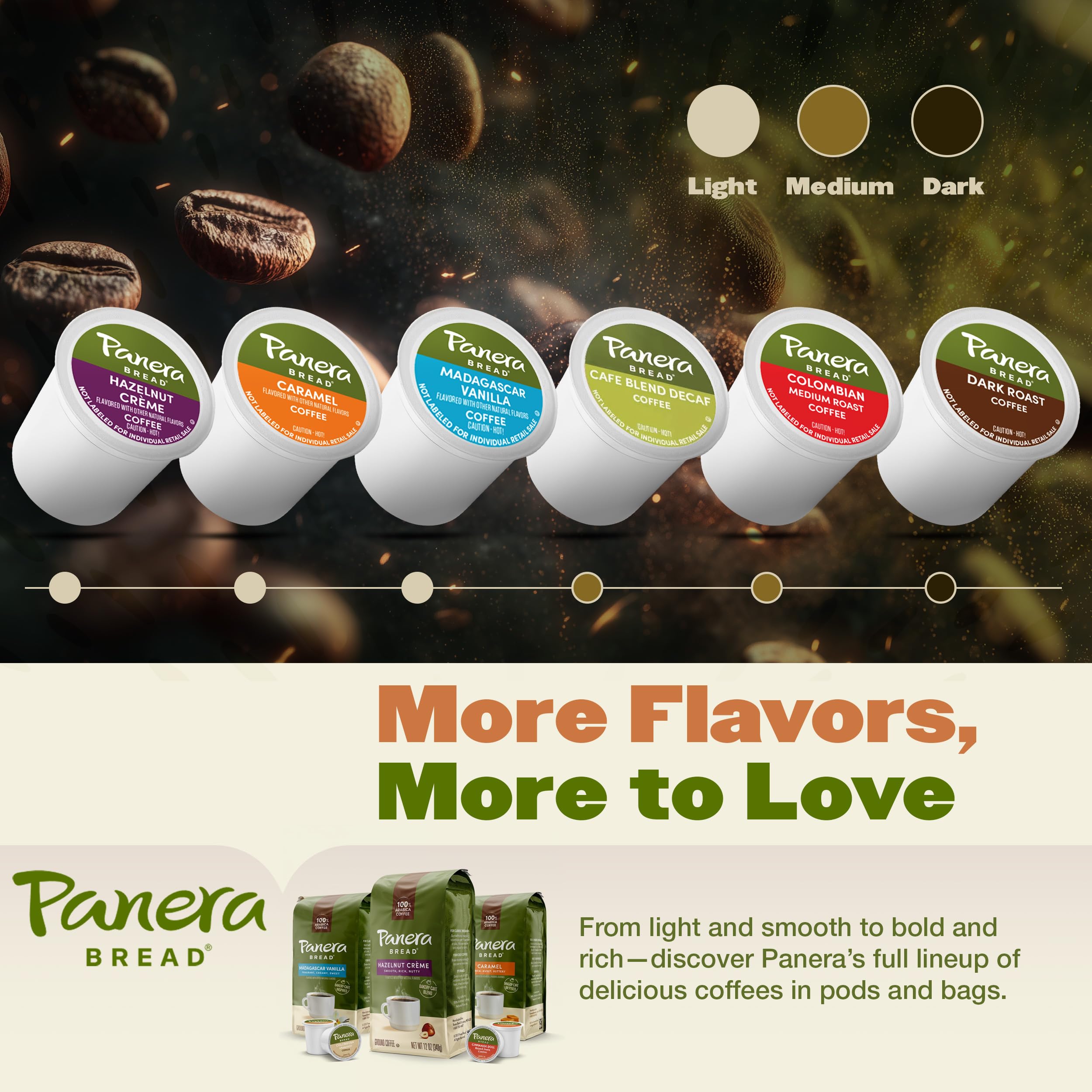 Panera pod on breakfast table next to bagel showing pairing with morning foods