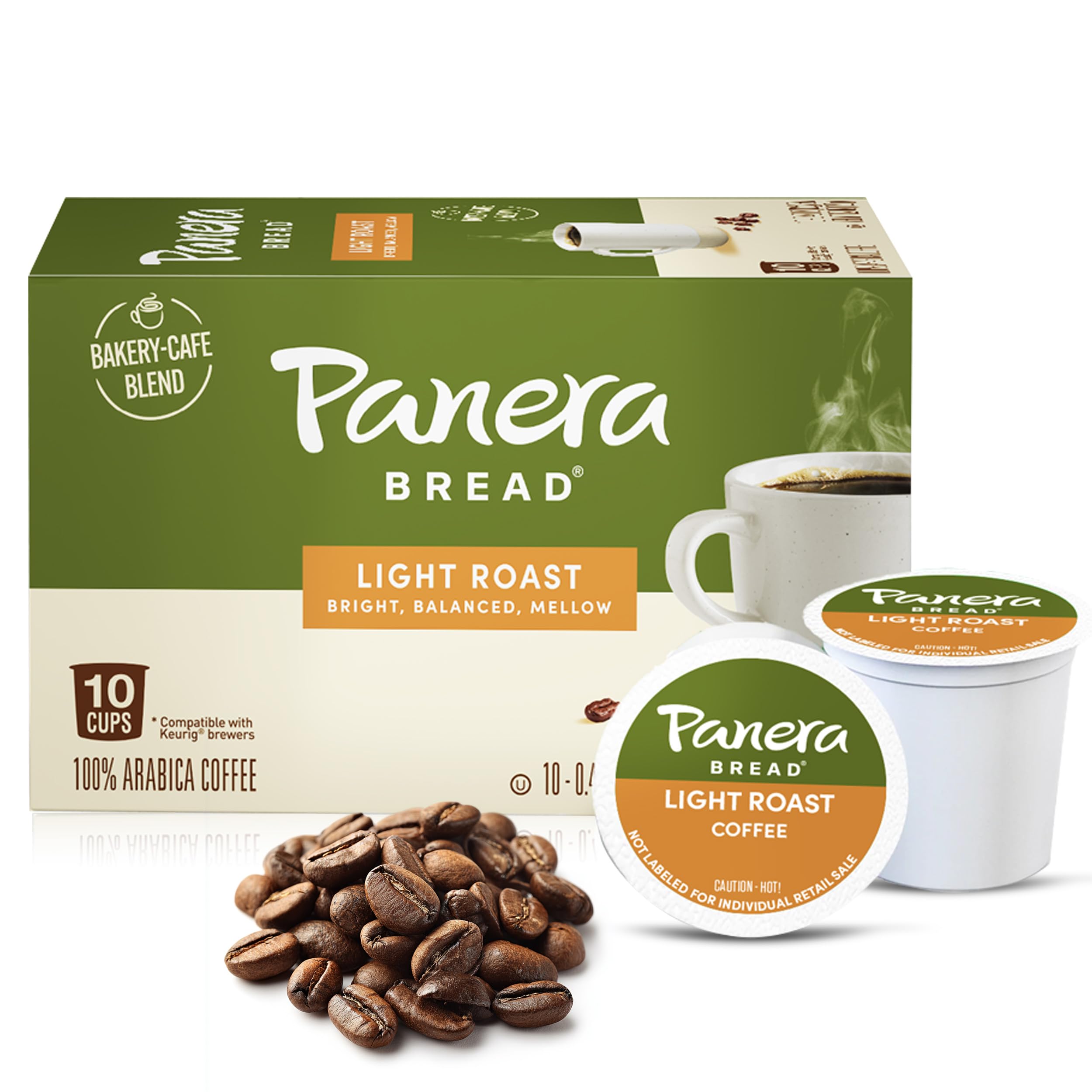 Panera front packaging showing light roast pods and clear branding for easy selection
