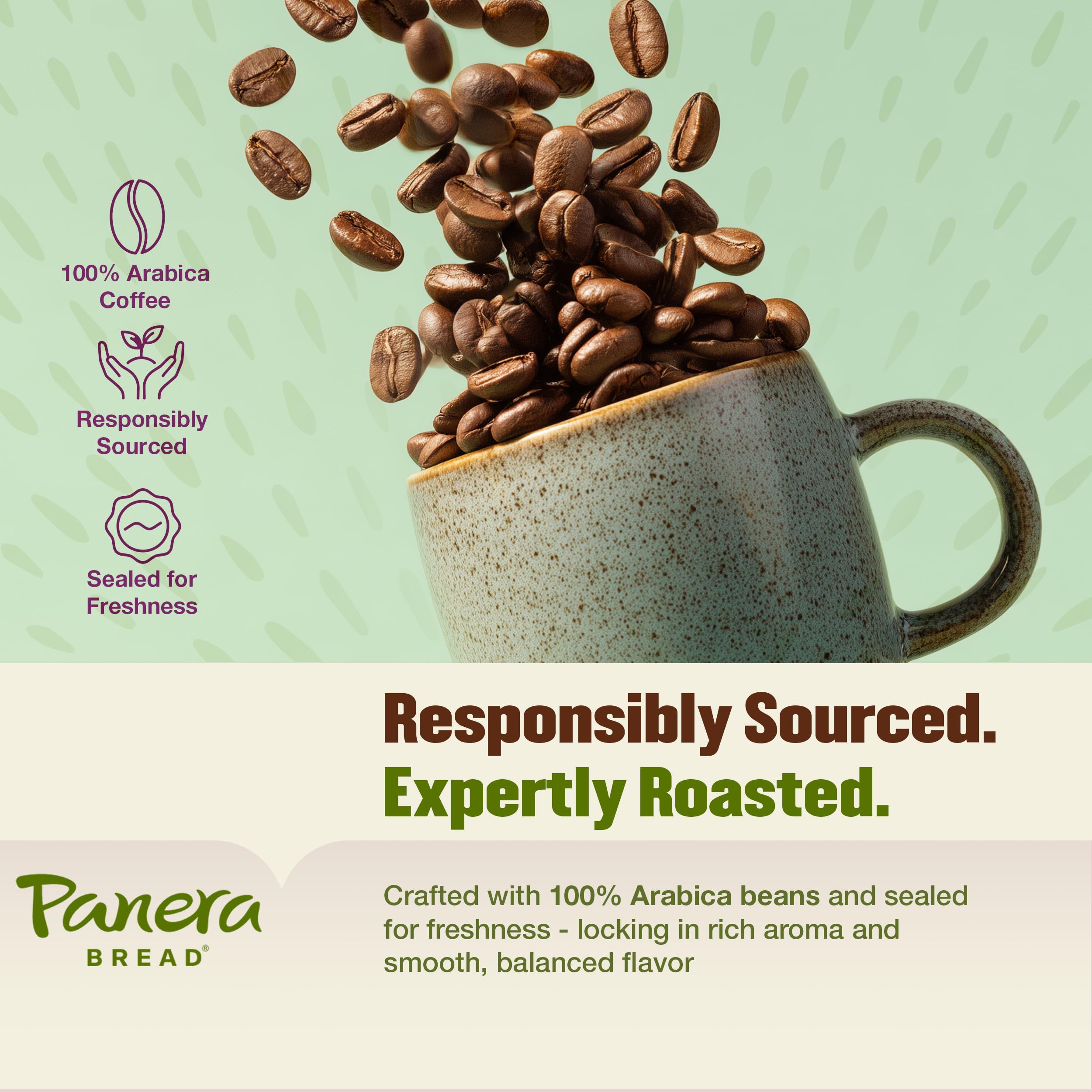 Panera label close-up noting kosher certification and recyclable design