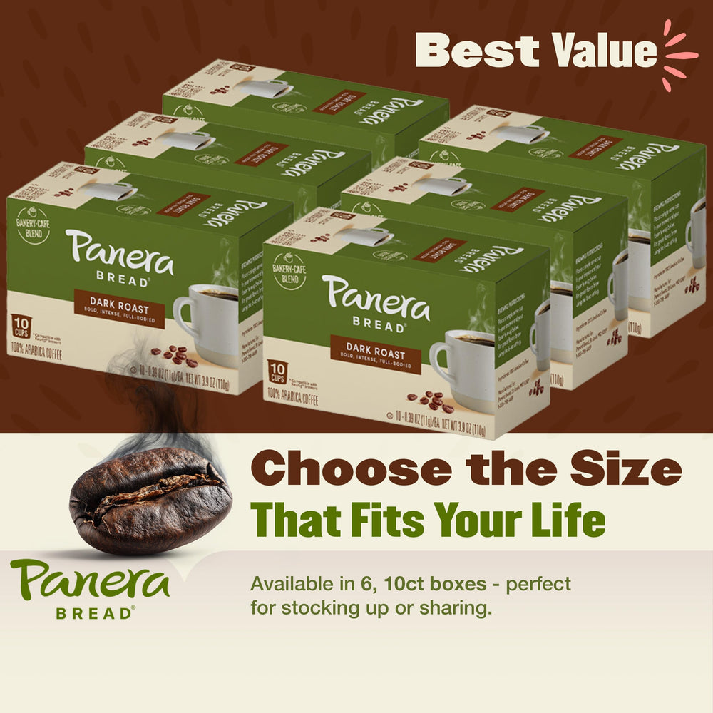 Panera multipack display highlighting six 10-count packs for value