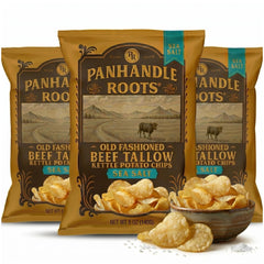 PANHANDLE ROOTS front packaging showing sea salt flavor and clean ingredients