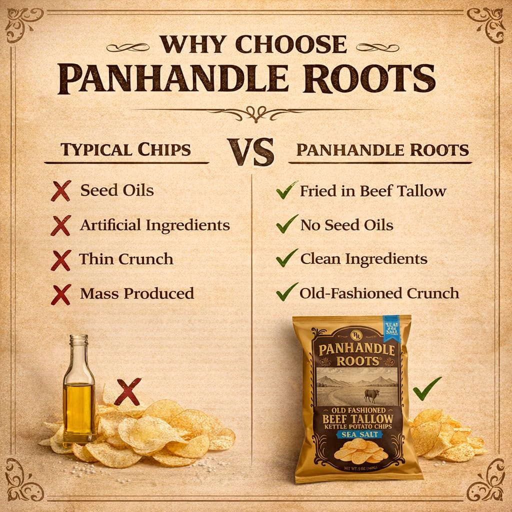 PANHANDLE ROOTS hand holding 5oz bag to show size and portability benefit