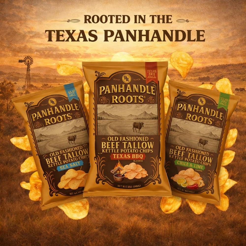 PANHANDLE ROOTS three-pack stacked to show value and consistent quality