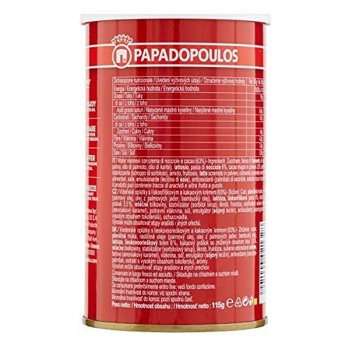 Papadopoulos close-up of wafer texture, crisp thin shell highlights crunch