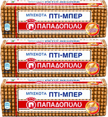 Papadopoulos front packaging showing biscuits and clear brand, great for pantry stocking