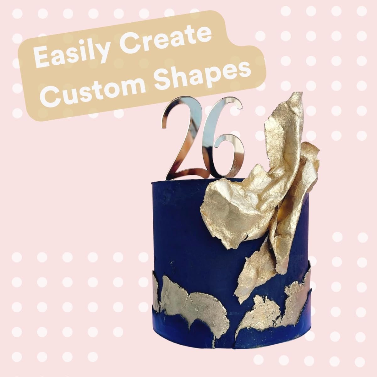 paper2eat cut floral decorations arranged on cake benefit: precise, easy-to-cut edible accents
