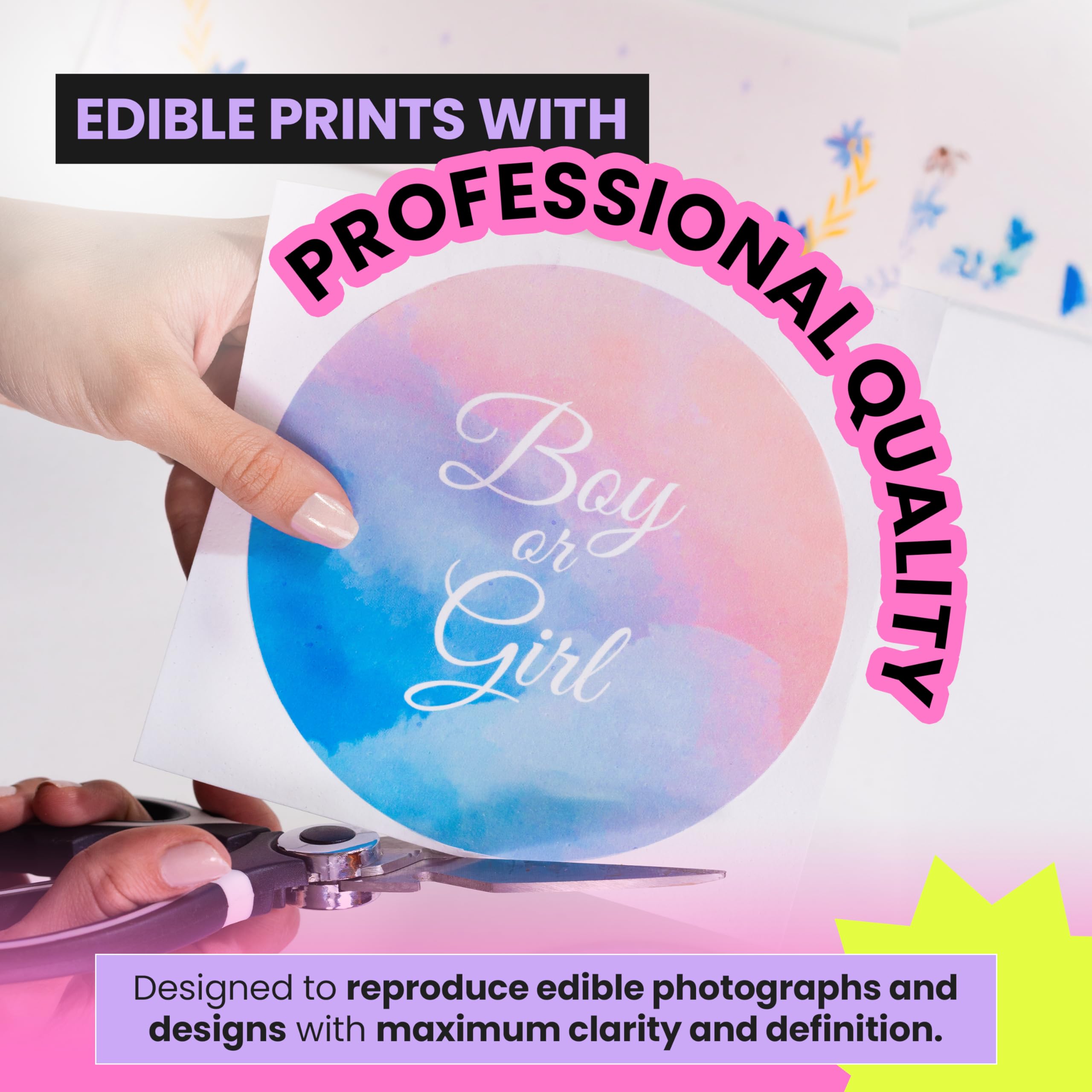 paper2eat sheet loaded into edible ink printer demonstrating compatibility