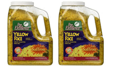 Par Excellence yellow rice front packaging shows pack of two and convenient bulk value