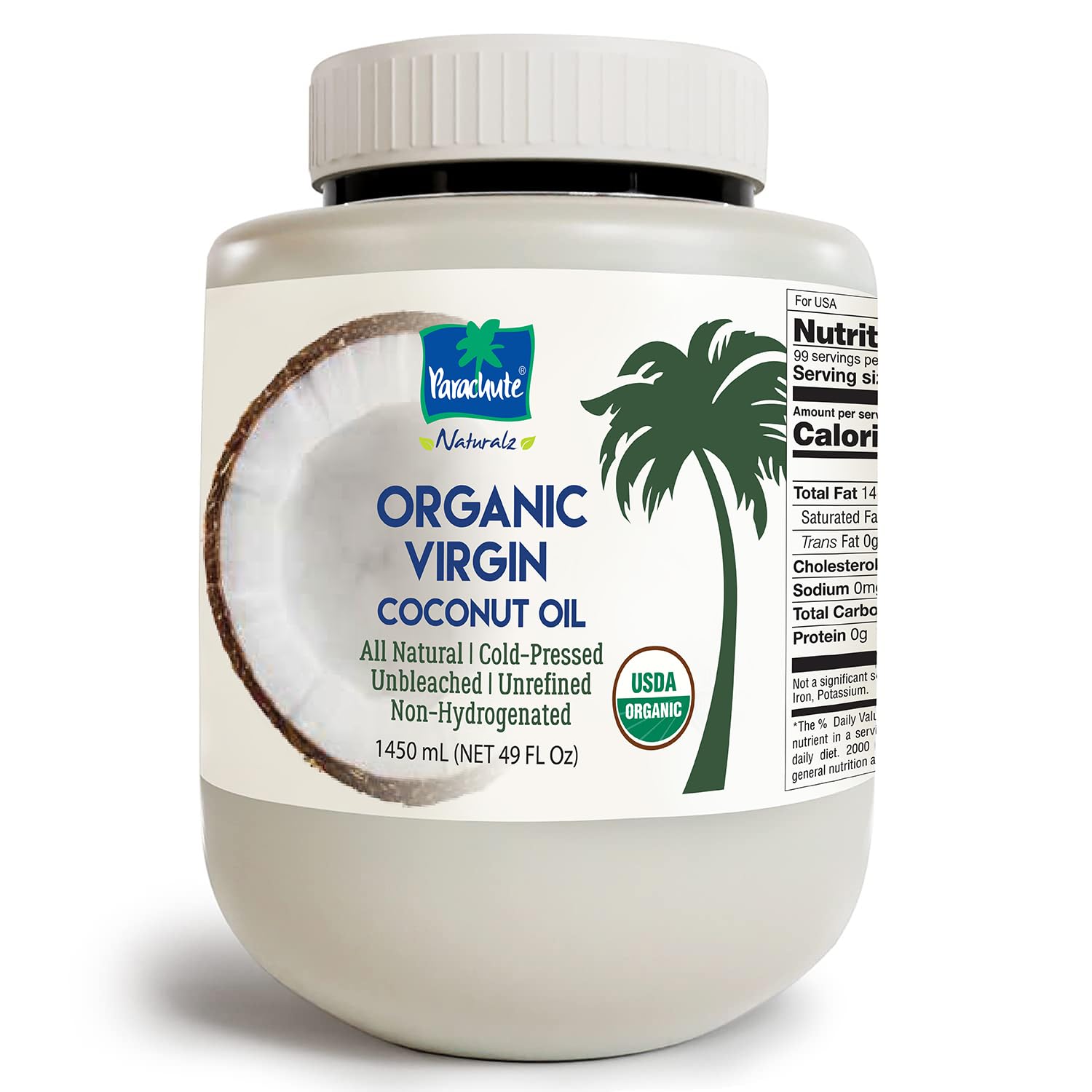Parachute Naturalz front packaging showing product and label benefits