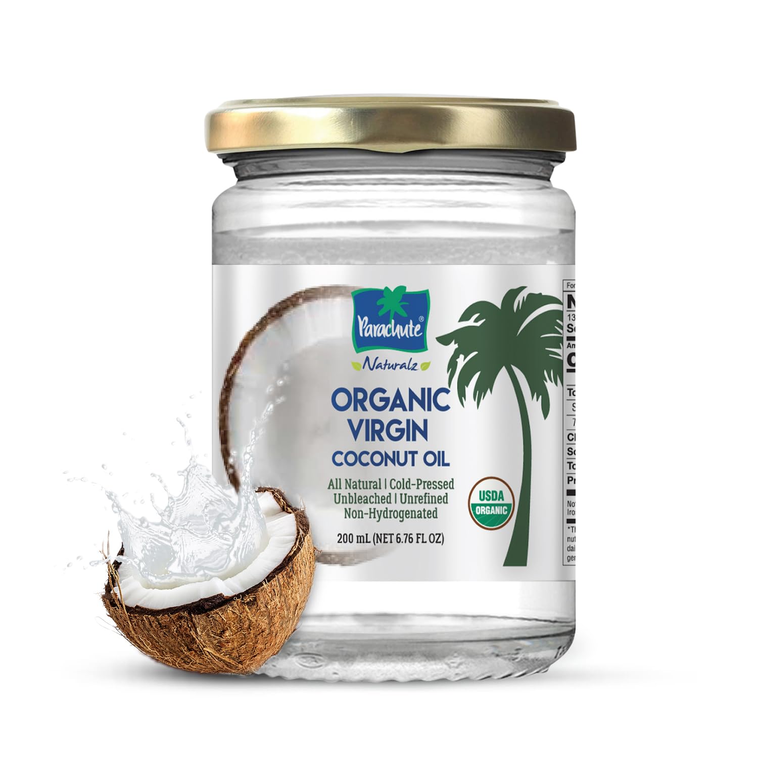 Parachute Naturalz jar next to tablespoon for accurate portioning