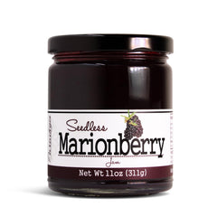 Paradigm Foodworks front jar view showing brand and smooth marionberry spread benefit