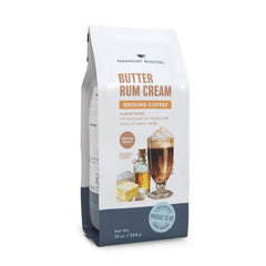 Paramount Roasters close-up label highlighting flavor and size
