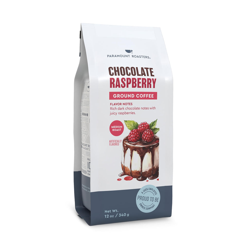 Paramount Roasters side label detail highlighting flavor profile and origin