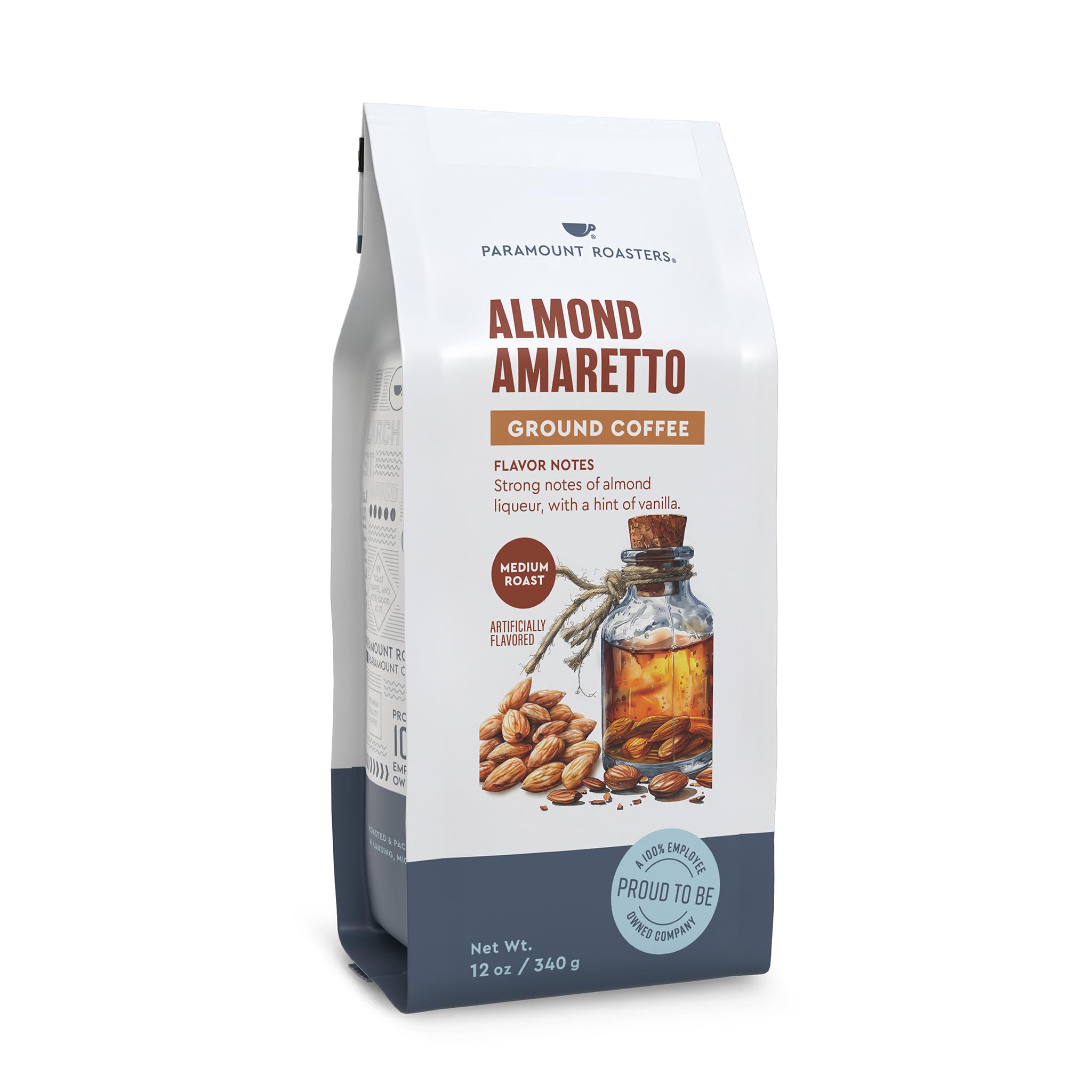Paramount Roasters front package showing product and flavor benefits