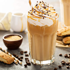 Paramount Roasters iced coffee topped with whipped cream for sweet treat