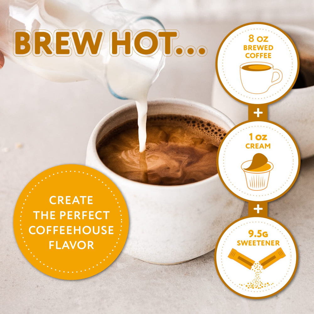 Paramount Roasters brewed cup in latte glass showcasing dessert flavor and creamy enjoyment