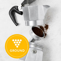 Paramount Roasters back label close-up listing roast and storage details to guide freshness