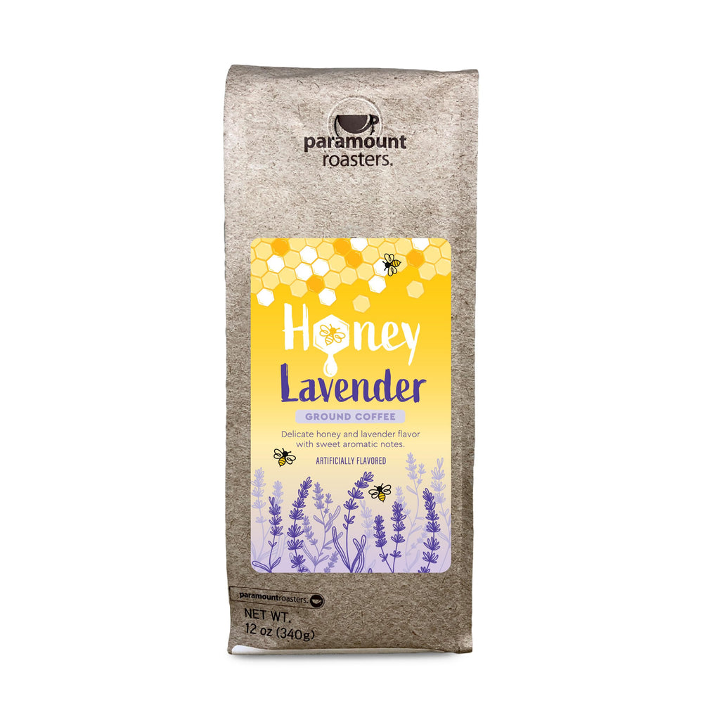Paramount Roasters front packaging showing resealable 12 oz bag and branding benefit aroma preservation